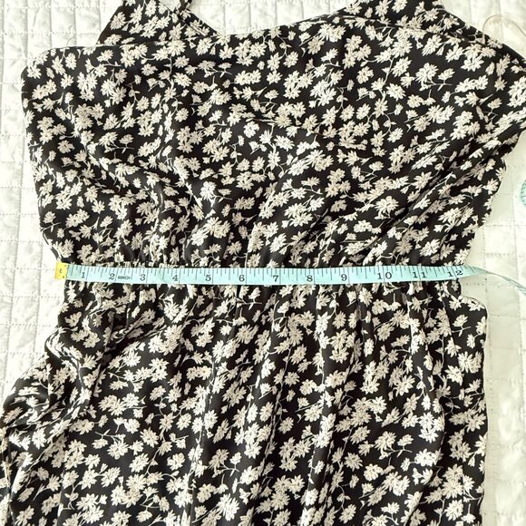 Papermoon Floral Black & White Sleeveless Jumpsuit M - Picture 5 of 9